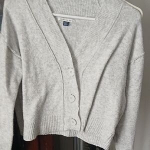 American Eagle Outfitters Light Gray Cardigan